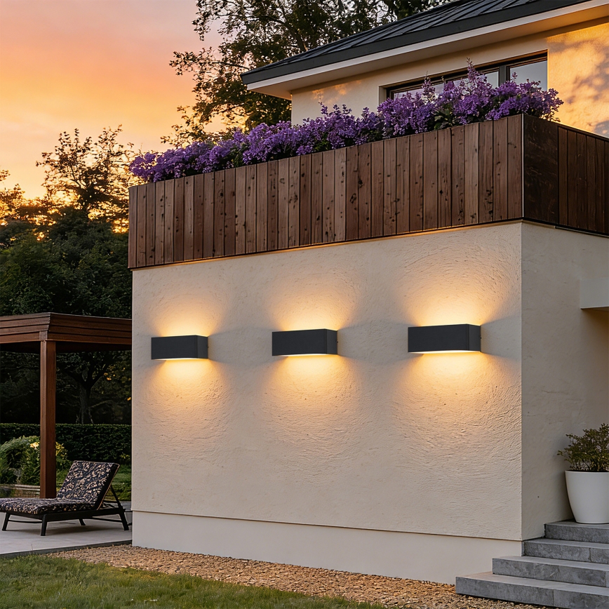 Brilagi - Applique murale extérieure LED DONNANI LED/7W/230V noire IP44
