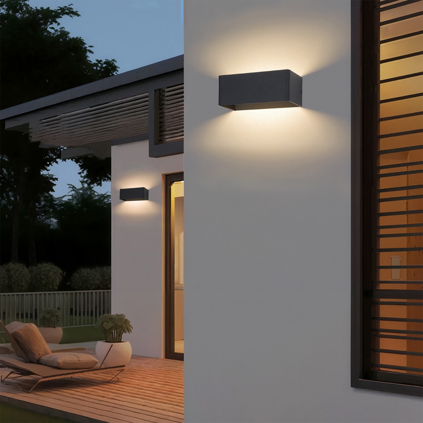 Brilagi - Applique murale extérieure LED DONNANI LED/7W/230V noire IP44