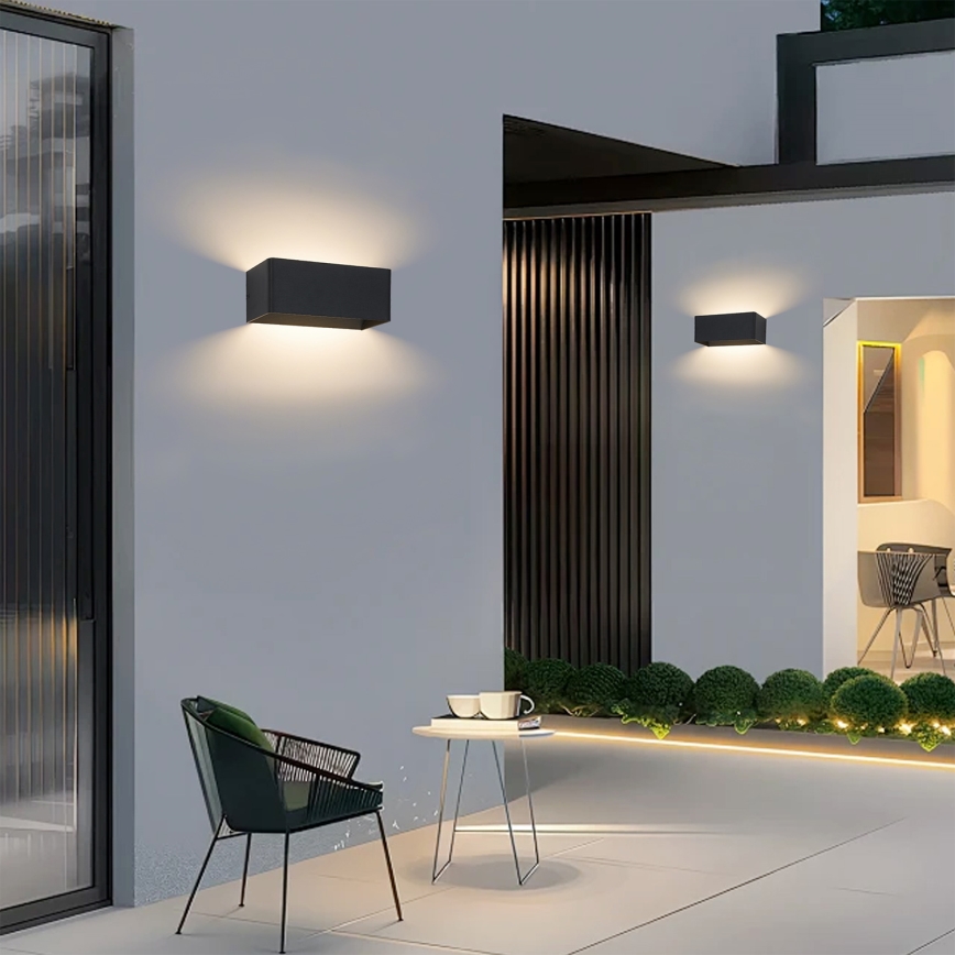 Brilagi - Applique murale extérieure LED DONNANI LED/7W/230V noire IP44