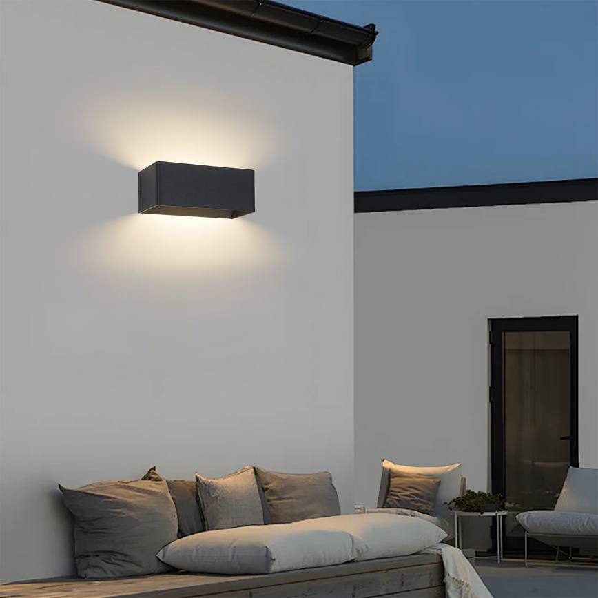 Brilagi - Applique murale extérieure LED DONNANI LED/7W/230V noire IP44