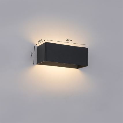 Brilagi - Applique murale extérieure LED DONNANI LED/7W/230V noire IP44