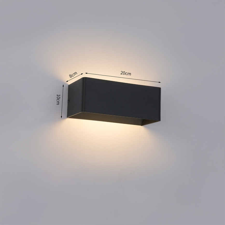 Brilagi - Applique murale extérieure LED DONNANI LED/7W/230V noire IP44