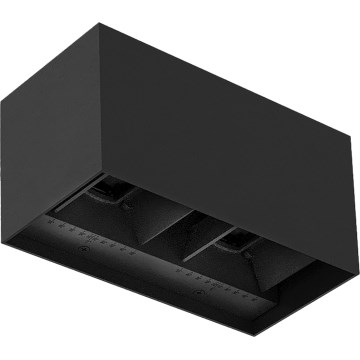 Brilagi - Applique murale extérieure LED DOUBLE CUBE LED/12W/230V noire IP65