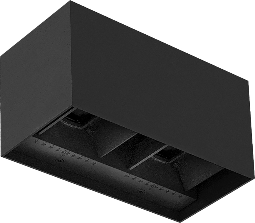 Brilagi - Applique murale extérieure LED DOUBLE CUBE LED/12W/230V noire IP65