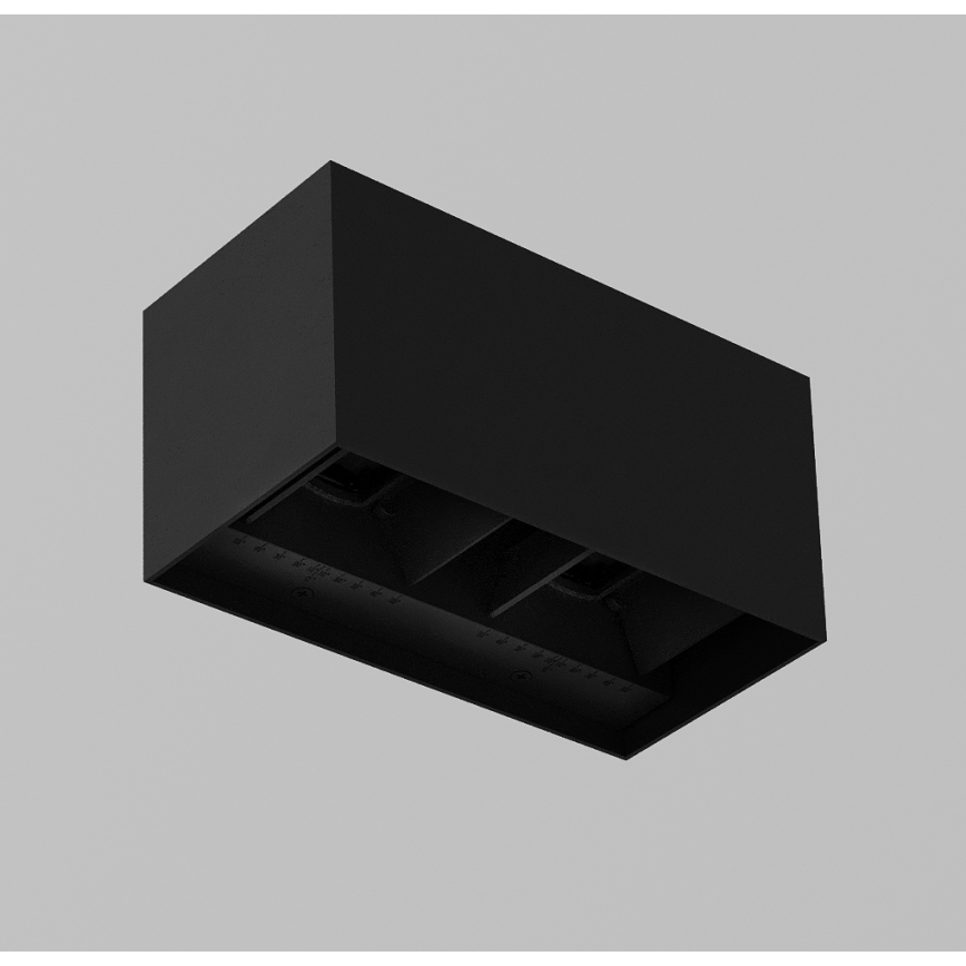 Brilagi - Applique murale extérieure LED DOUBLE CUBE LED/12W/230V noire IP65