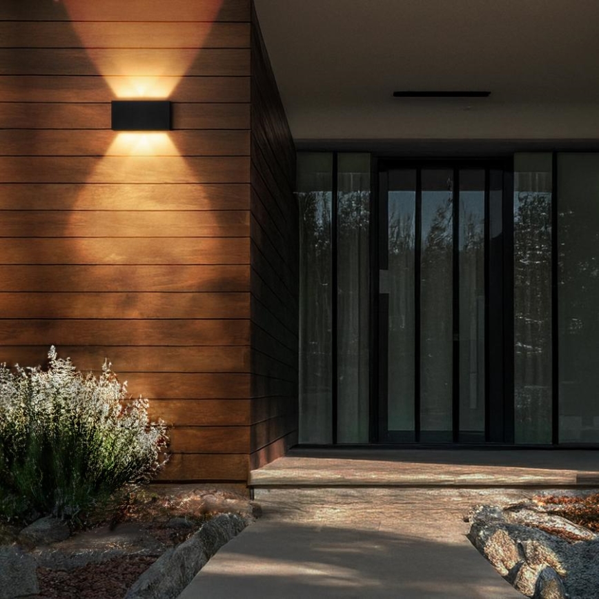 Brilagi - Applique murale extérieure LED DOUBLE CUBE LED/12W/230V noire IP65