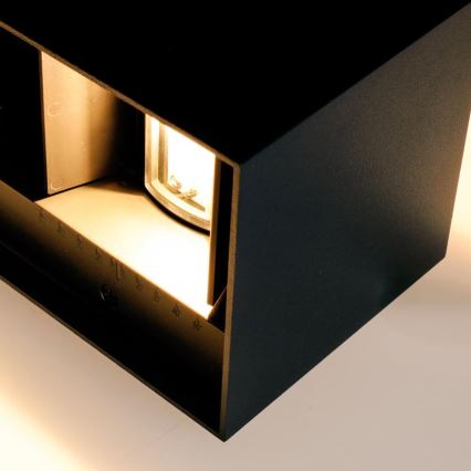 Brilagi - Applique murale extérieure LED DOUBLE CUBE LED/12W/230V noire IP65