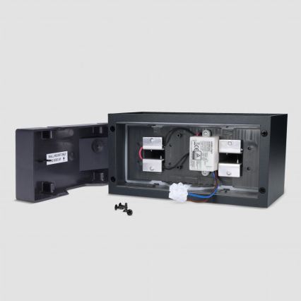 Brilagi - Applique murale extérieure LED DOUBLE CUBE LED/12W/230V noire IP65
