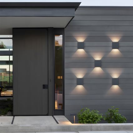 Brilagi - Applique murale extérieure LED DOUBLERAY 6W/230V, anthracite, IP54