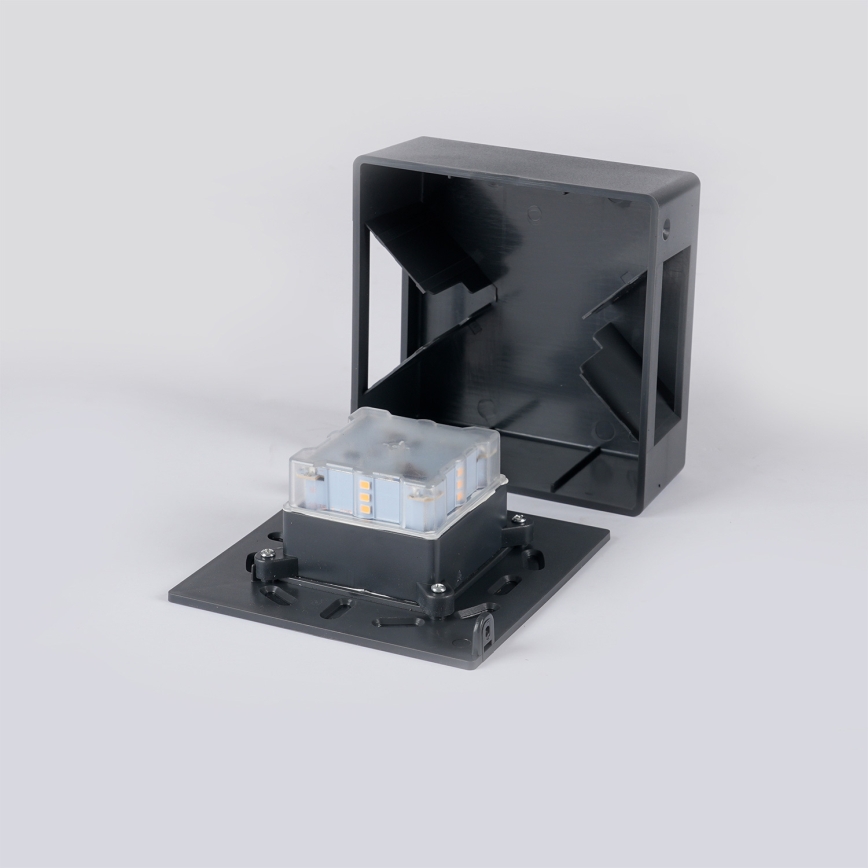 Brilagi - Applique murale extérieure LED DOUBLERAY 6W/230V, anthracite, IP54