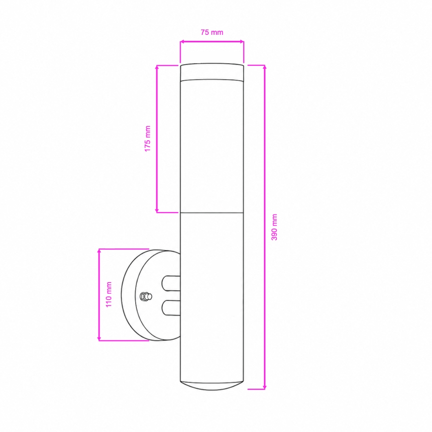 BRILAGI - Applique murale LED d'extérieur ELIA 1xE27/7W/230V 4000K IP44 chrome mat