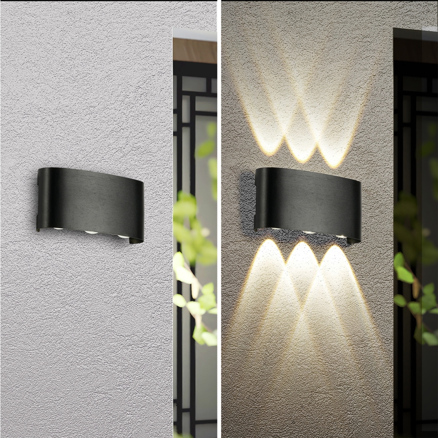 Brilagi - Applique murale extérieure LED FLAREBOX LED/6W/230V noir IP65