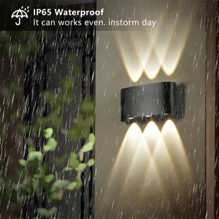 Brilagi - Applique murale extérieure LED FLAREBOX LED/6W/230V noir IP65