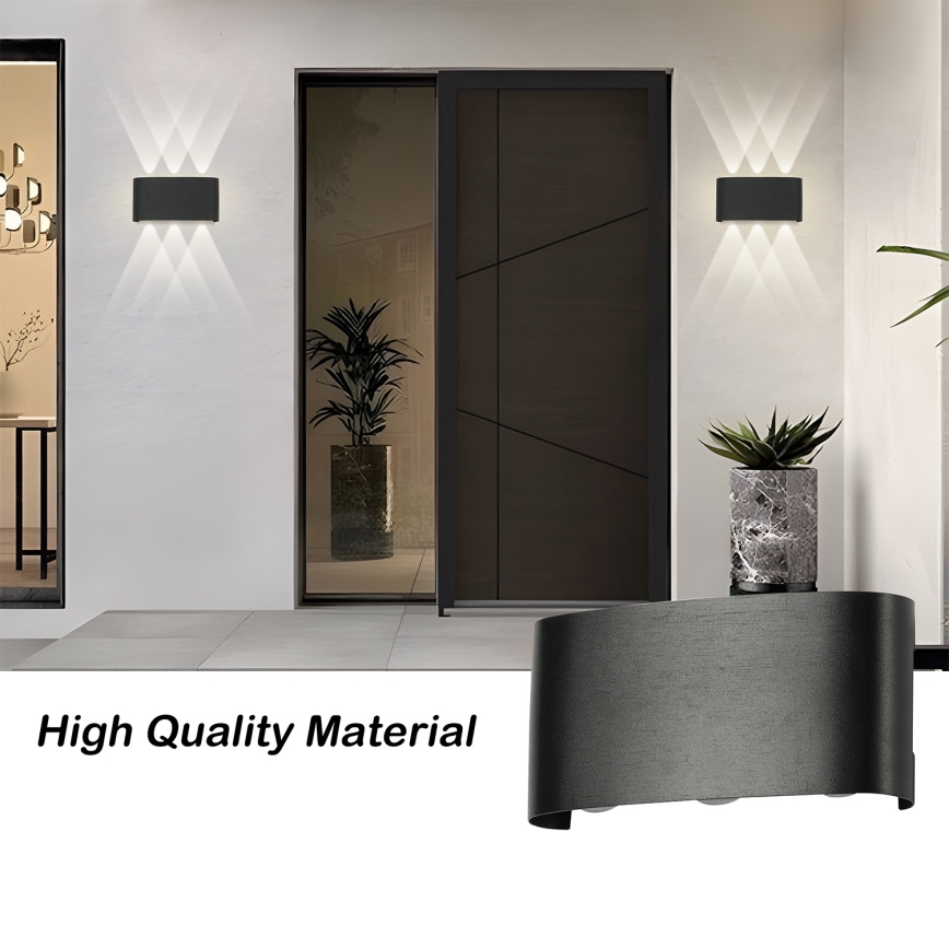 Brilagi - Applique murale extérieure LED FLAREBOX LED/6W/230V noir IP65