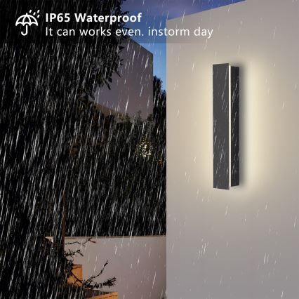 Brilagi - Applique murale d'extérieur LINEAR LED/8W/230V 4000K IP65 30 cm anthracite CRI 90