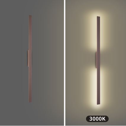 Brilagi - Applique murale d'extérieur LUNA LED/24W/230V 3000K IP65 100 cm marron IRC 90