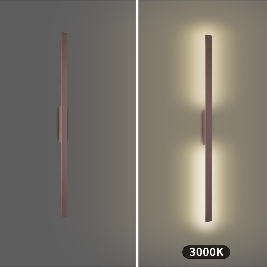 Brilagi - Applique murale d'extérieur LUNA LED/24W/230V 3000K IP65 100 cm marron IRC 90