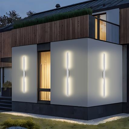 Brilagi - Applique murale extérieure LED LUNA 24W/230V 3000K IP65 100 cm blanche IRC 90