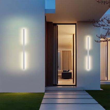 Brilagi - Applique murale extérieure LED LUNA 24W/230V 3000K IP65 100 cm blanche IRC 90