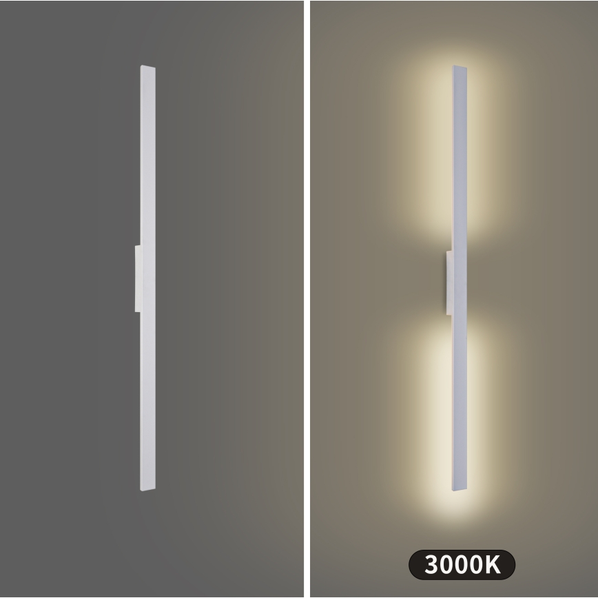 Brilagi - Applique murale extérieure LED LUNA 24W/230V 3000K IP65 100 cm blanche IRC 90