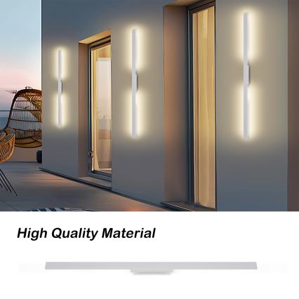 Brilagi - Applique murale extérieure LED LUNA 24W/230V 3000K IP65 100 cm blanche IRC 90