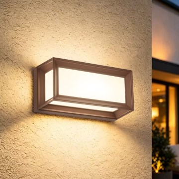 Brilagi - Applique murale extérieure LED PARKER LED/12W/230V 3000/4500/6000K marron IP44