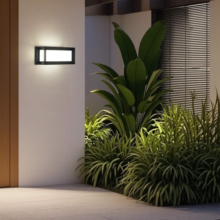 Brilagi - Applique murale extérieure PARKER LED/12W/230V 3000/4500/6000K noire IP44