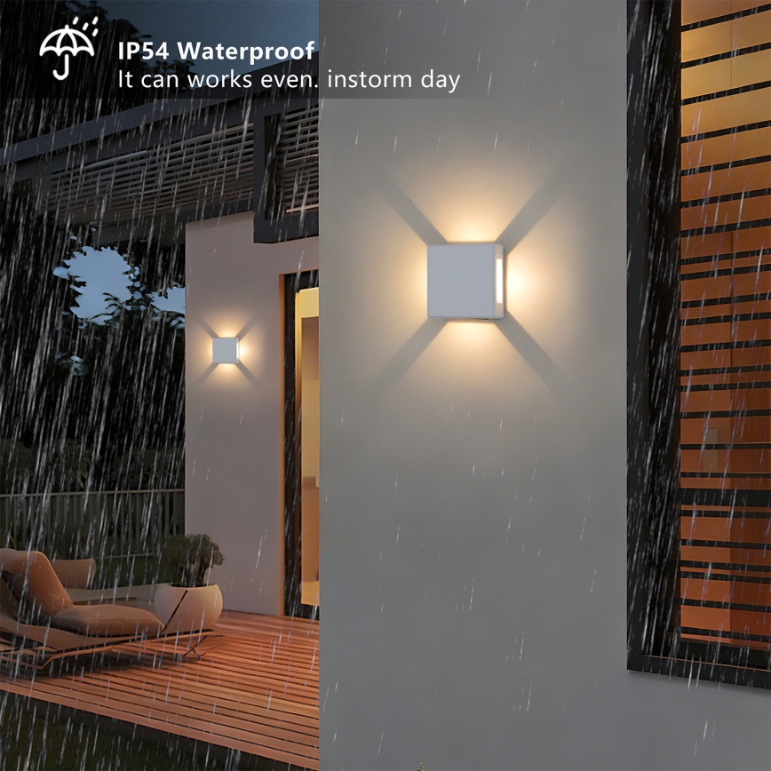 Brilagi - Applique murale extérieure LED QUADRAY LED/6W/230V blanche IP54