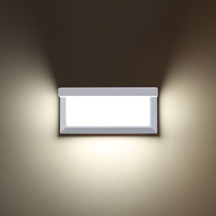 Brilagi - Applique murale extérieure LED RGBW dimmable BRICKY 1xE27/15W/230V 2700-6500K IP54 blanche