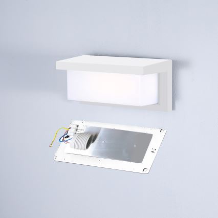 Brilagi - Applique murale extérieure LED RGBW dimmable BRICKY 1xE27/15W/230V 2700-6500K IP54 blanche