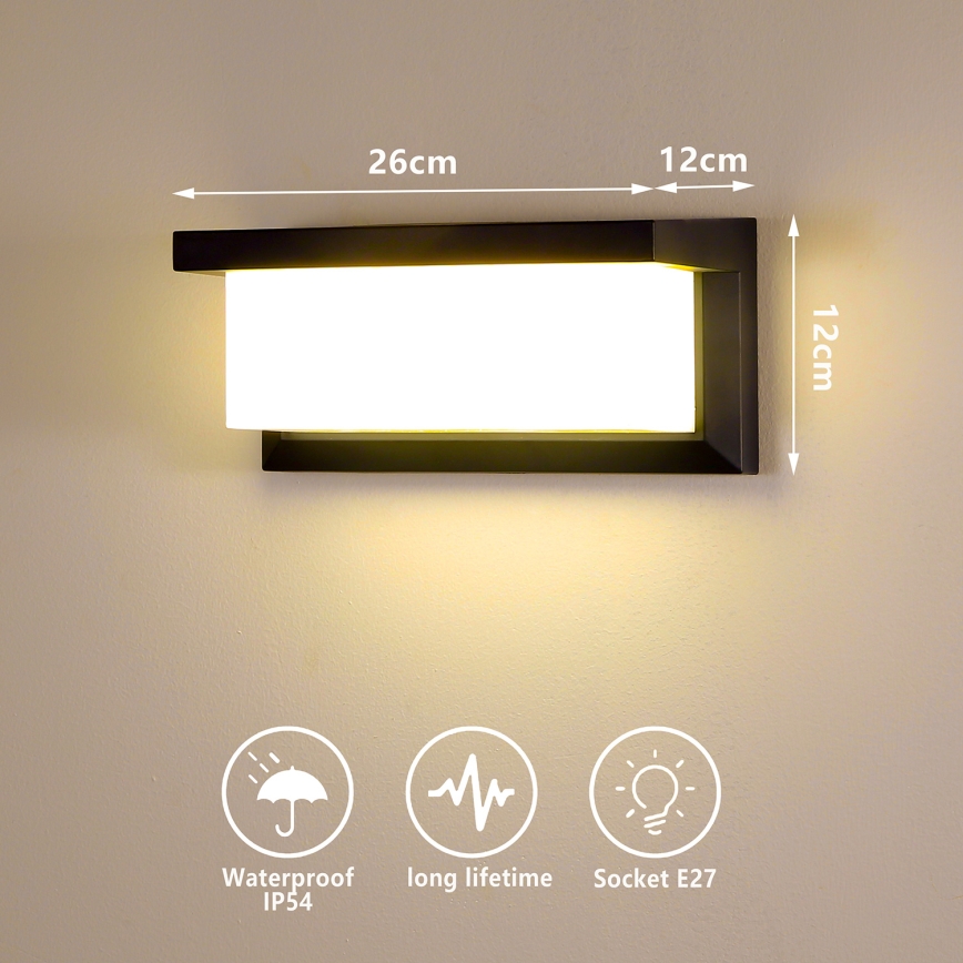 Brilagi - Applique murale d'extérieur LED RGBW dimmable BRICKY 1xE27/9W/230V 2700-6500K IP54 noir