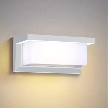 Brilagi - Applique murale extérieure LED RGBW dimmable BRICKY 1xE27/15W/230V 2700-6500K IP54 blanche