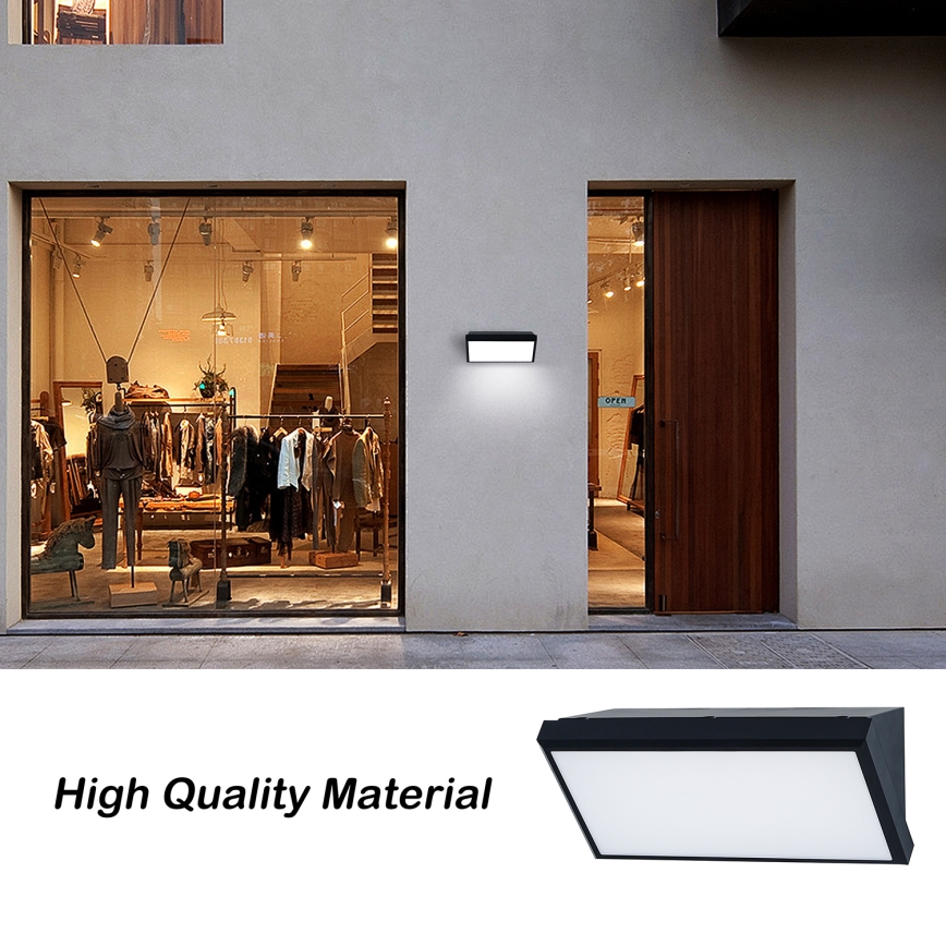 Brilagi - Applique murale d'extérieur LED RGBW dimmable TRIANGLE 1xE27/15W/230V 2700-6500K IP65 noire