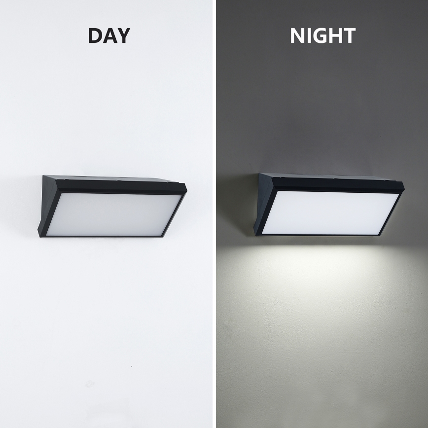 Brilagi - Applique murale d'extérieur LED RGBW dimmable TRIANGLE 1xE27/9W/230V 2700-6500K IP65 noire