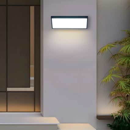 Brilagi - Applique murale d'extérieur LED TRIANGLE LED/42W/230V 3000/4000/6500K 45 cm noire IP65