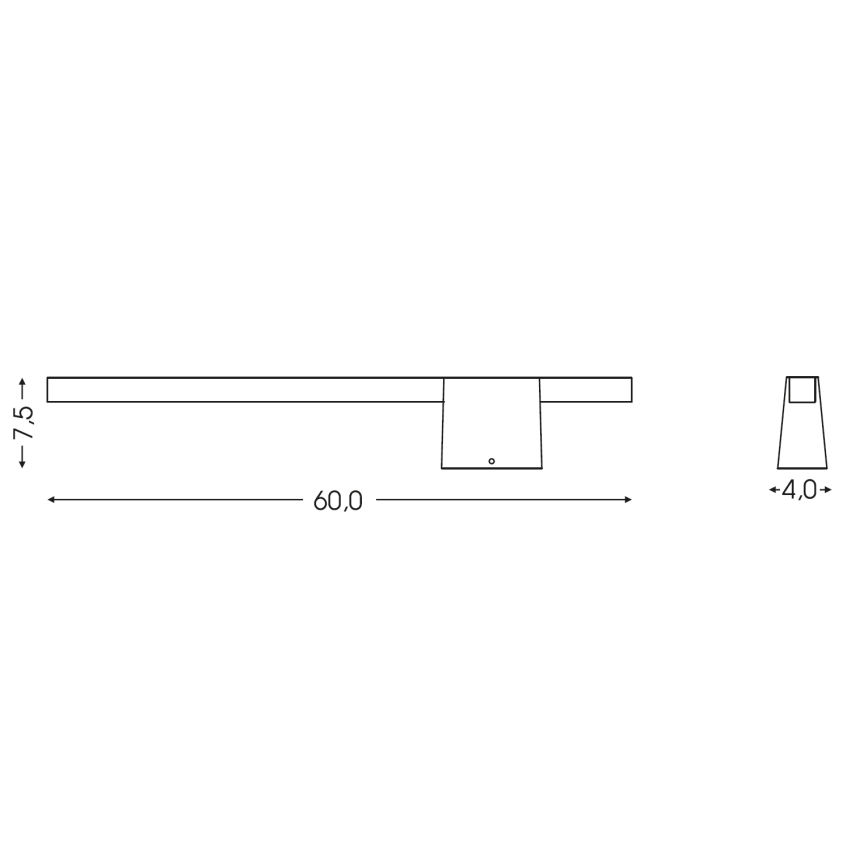 BRILAGI - Applique murale extérieure LED VELORA LED/9W/230V 60 cm IP44 marron