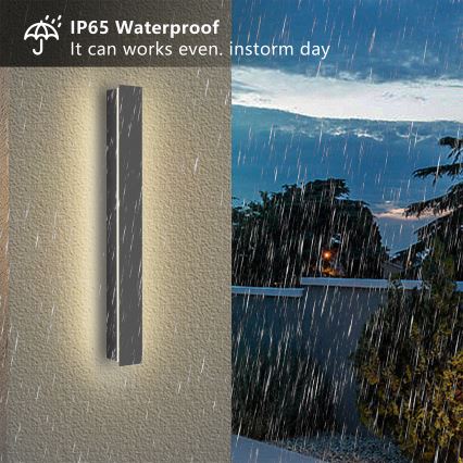 Brilagi - Applique murale d'extérieur LINEAR LED/12W/230V 4000K IP65 50 cm anthracite CRI 90