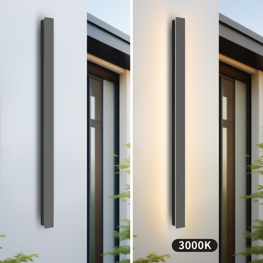Brilagi - Applique murale d'extérieur LED LINEAR/22W/230V 3000K IP65 100 cm anthracite IRC 90