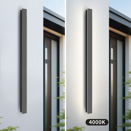 Brilagi - Applique murale extérieure LINEAR LED/22W/230V 4000K IP65 100 cm anthracite CRI 90