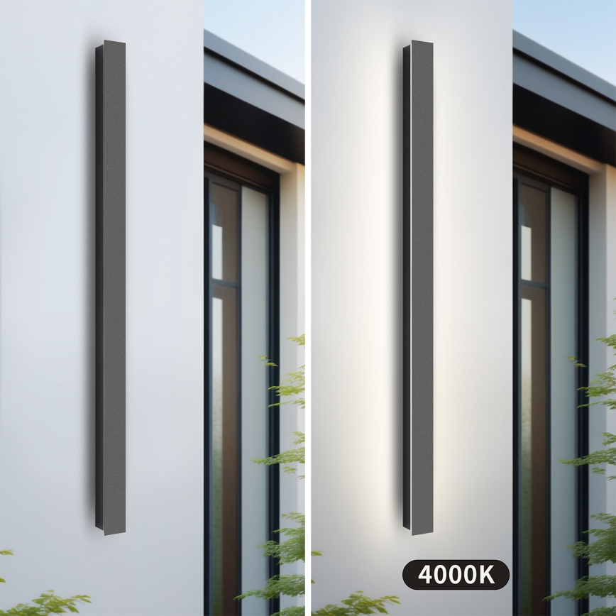 Brilagi - Applique murale extérieure LINEAR LED/22W/230V 4000K IP65 100 cm anthracite CRI 90