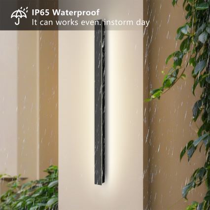 Brilagi - Applique murale extérieure LED LINEAR LED/22W/230V 4000K IP65 100 cm noire CRI 90