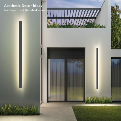 Brilagi - Applique murale d'extérieur LINEAR LED/32W/230V 3000K IP65 140 cm anthracite IRC 90