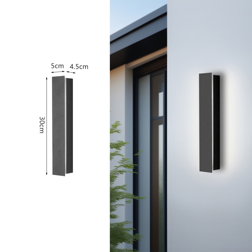 Brilagi - Applique murale extérieure LINEAR LED/8W/230V 3000K IP65 30 cm anthracite CRI 90