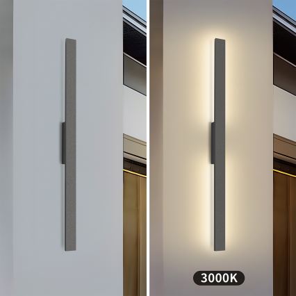 Brilagi - Applique murale extérieure LED LUNA/24W/230V 3000K IP65 100 cm anthracite IRC 90