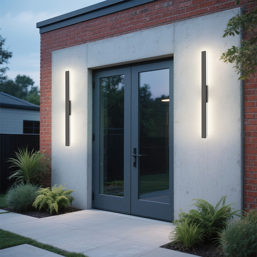 Brilagi - Applique murale extérieure LED LUNA/24W/230V 3000K IP65 100 cm anthracite IRC 90