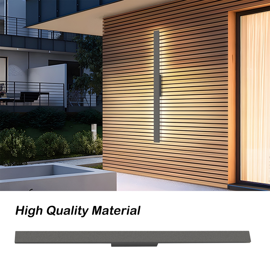 Brilagi - Applique murale extérieure LED LUNA/24W/230V 3000K IP65 100 cm anthracite IRC 90