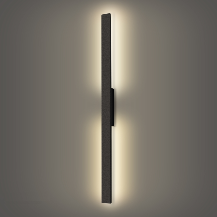 Brilagi - Applique murale extérieure LUNA LED/24W/230V 4000K IP65 100 cm noire IRC 90