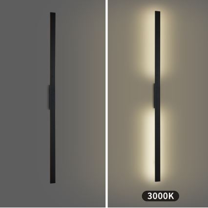 Brilagi - Applique murale extérieure LUNA LED/30W/230V 3000K IP65 150 cm noire IRC 90