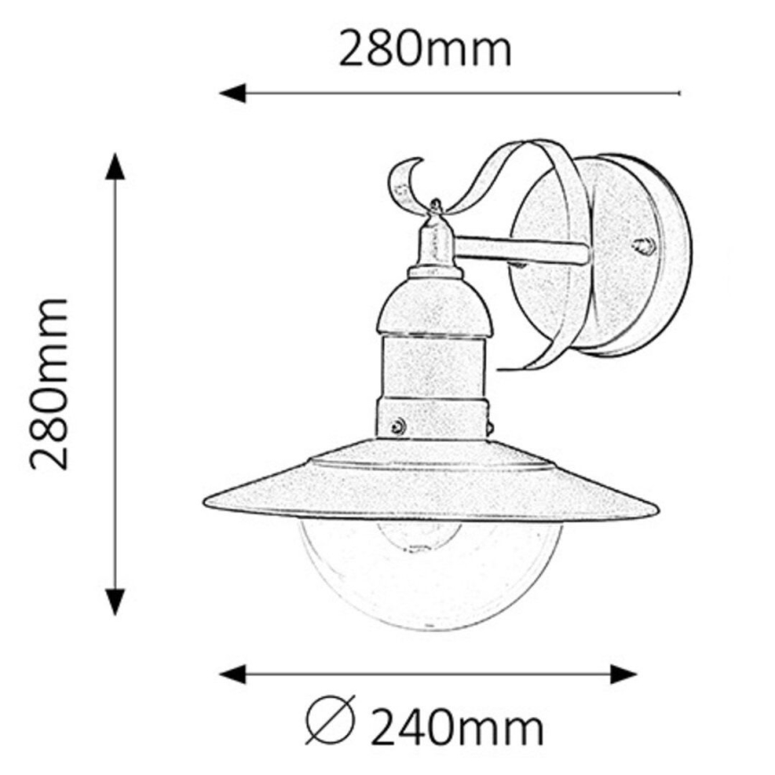 Brilagi - Applique murale extérieure MOLDE 1xE27/60W/230V IP44 bronze/patiné