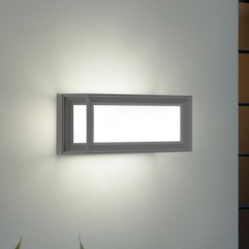 Brilagi - Applique murale extérieure PARKER LED/12W/230V 3000/4500/6000K grise IP44